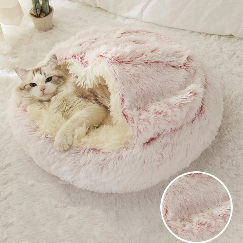 Cozy Cocoon Plush Pet Bed